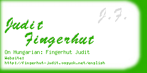 judit fingerhut business card